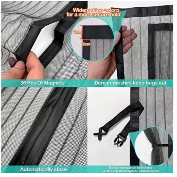 Magnetic Mesh Screen Door - Picture 3 of 7